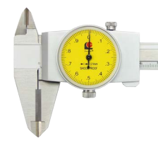 广陆合金量面带表卡尺