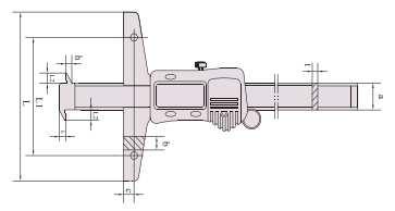 上工双钩电子数显深度卡尺